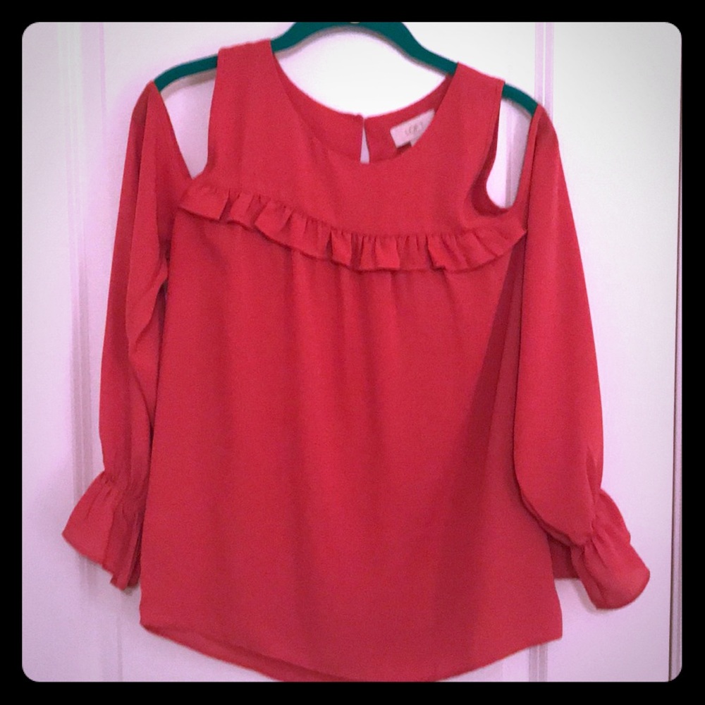 Loft outlet cold shoulder blouse
